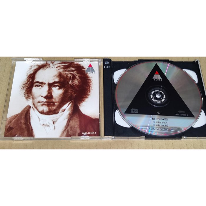 Starker 史塔克 Buchbinder Beethoven 貝多芬 大提琴奏鳴曲全集 2CD Teldec 德版-細節圖3