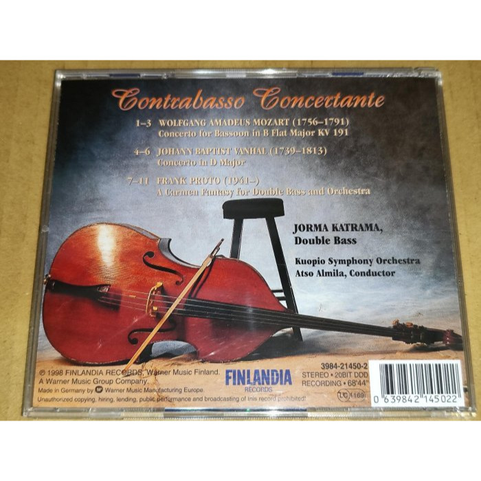 Jorma Katrama Almila Mozart Vanhal Proto 低音大提琴 協奏曲 庫奧皮奧交響 Fi-細節圖2