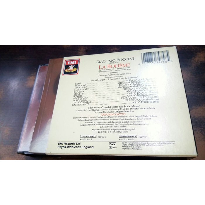 文本齋 Callas 卡拉絲 Votto Puccini 普契尼 La boheme 波西米亞人 史卡拉歌劇院 2CD-細節圖2
