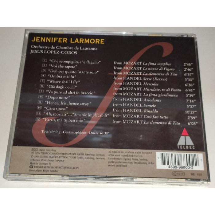 Jennifer Larmore Where Shall I Fly Handel & Mozart Arias Tel-細節圖2