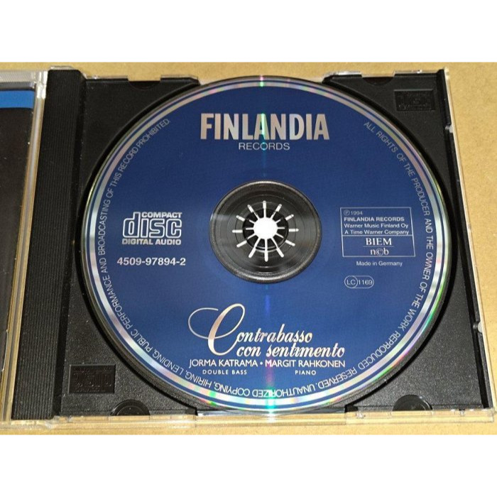 Jorma Katrama Margit Rahkonen Contrabasso Con Sentimento Fin-細節圖3