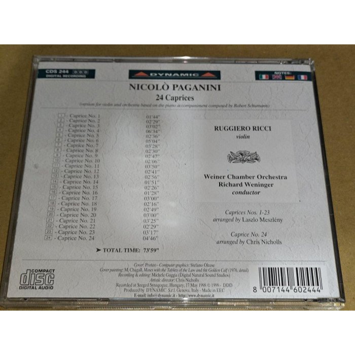 Ricci Paganini 24 Caprices Version For Violin And Orchestra-細節圖2