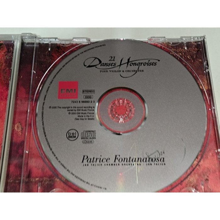 文本齋 Patrice Fontanarosa Brahms 布拉姆斯 匈牙利舞曲 小提琴協奏版 EMI-細節圖3