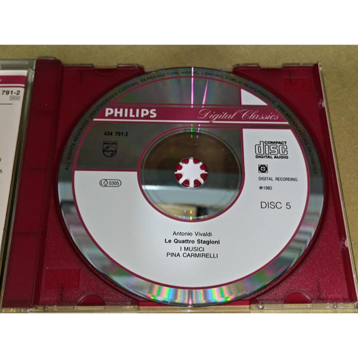 好音悅 全銀圈 I Musici Carmirelli Vivaldi 韋瓦第 四季 小提琴協奏曲 Philips 德版-細節圖3