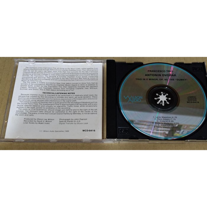 好音悅 Wilson Audiophile 發燒天碟 Dvořák 德弗札克 鋼琴三重奏 悲歌 長城碼 無IFPI-細節圖3