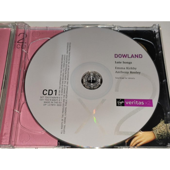 Emma Kirkby Anthony Rooley Dowland Jones Lute Songs 2CD Virg-細節圖3