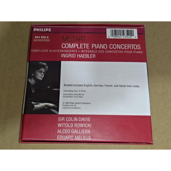 好音悅 半銀圈 Haebler 海布勒 Mozart 莫札特 鋼琴協奏曲 10CD Philips 德PMDC01版-細節圖2