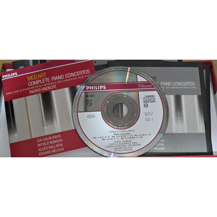 好音悅 半銀圈 Haebler 海布勒 Mozart 莫札特 鋼琴協奏曲 10CD Philips 德PMDC01版-細節圖3