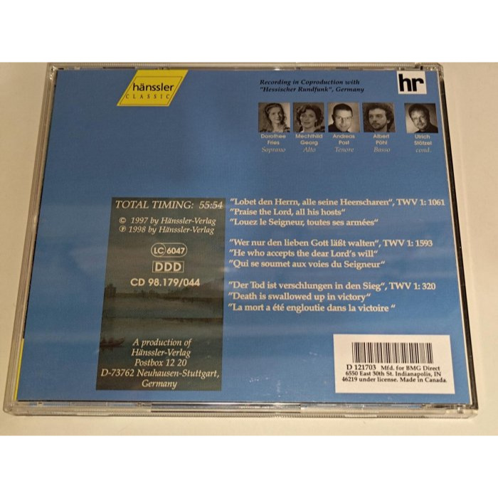 文本齋 Ulrich Stötzel Telemann 泰勒曼 Festive Cantatas Hänssler-細節圖2