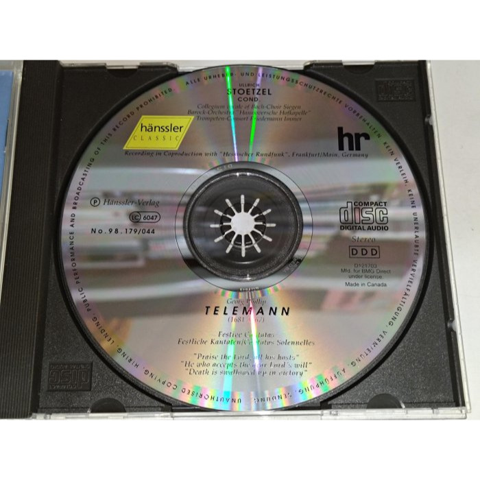 文本齋 Ulrich Stötzel Telemann 泰勒曼 Festive Cantatas Hänssler-細節圖3