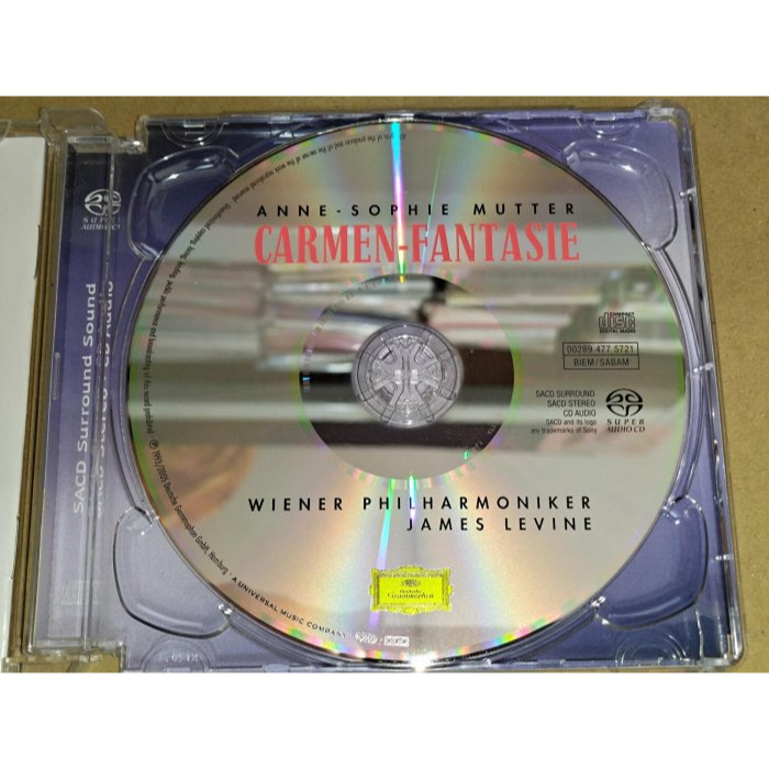 好音悅 SACD Mutter 慕特 Carmen-Fantasie 卡門幻想曲 Levine 李汶 維也納愛樂 DG-細節圖3