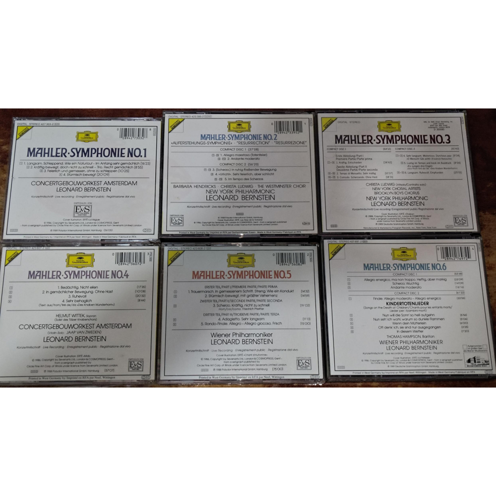 好音悅 Bernstein 伯恩斯坦 Mahler 馬勒 交響曲全集 少年魔法號角 DG 11專輯共17CD全部高價版-細節圖3