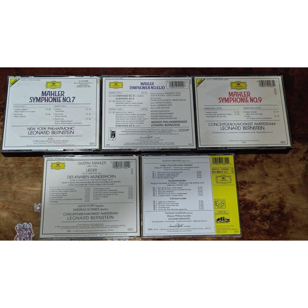 好音悅 Bernstein 伯恩斯坦 Mahler 馬勒 交響曲全集 少年魔法號角 DG 11專輯共17CD全部高價版-細節圖4