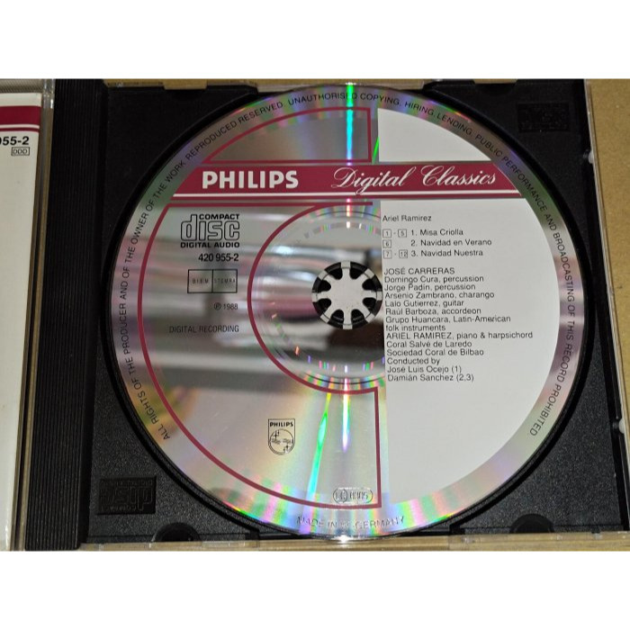 好音悅 半銀圈 Carreras 卡列拉斯 Ramirez 拉米雷玆 Misa Criolla 中南美彌撒 Philip-細節圖3