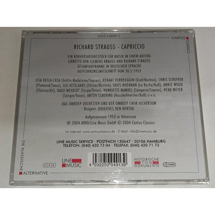 文本齋 Lisa Della Casa Johannes den Hertog R.Strauss Capriccio-細節圖2