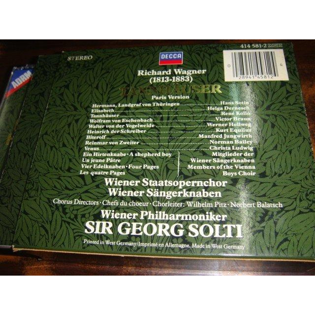 好音悅 半銀圈 Solti 蕭提 Wagner 華格納 Tannhauser 唐懷瑟 維也納愛樂 DECCA 德PMDC-細節圖2