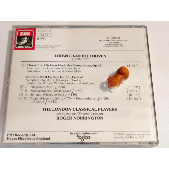 好音悅 全銀圈 Norrington Beethoven 貝多芬 第3號交響曲 英雄 EMI 美PDO01版 無IFPI-細節圖2