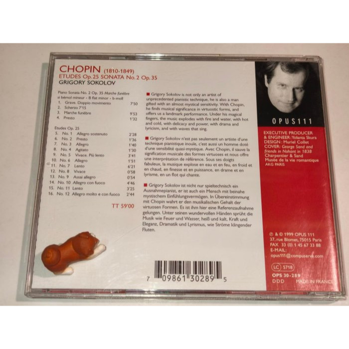 好音悅 Grigory Sokolov 索科洛夫 Chopin 蕭邦 第二號鋼琴奏鳴曲 十二首練習曲Op.25 Opus-細節圖2