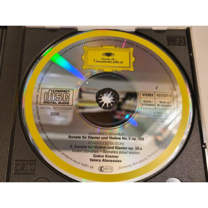 好音悅 全銀圈 Kremer 克萊曼 Afanassiev 阿方納西耶夫 Brahms 布拉姆斯 小提琴奏鳴曲 2CD-細節圖3