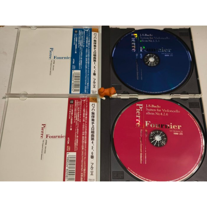 好音悅 Fournier 傅尼葉 1972東京現場 Bach 巴赫 巴哈 無伴奏大提琴組曲 2CD TDK 日版-細節圖3