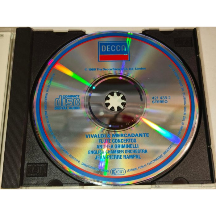 文本齋 Griminelli Rampal Vivaldi Mercadante 長笛協奏曲 英國室內樂團 DECCA-細節圖3