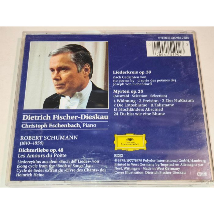 文本齋 Fischer-Dieskau 費雪狄斯考 Eschenbach 艾森巴哈 Schumann 詩人之戀 藝術歌曲-細節圖2