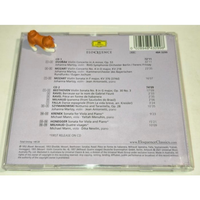 好音悅 Johanna Martzy 瑪爾茨 Michael Mann Complete Deutsche Grammo-細節圖2