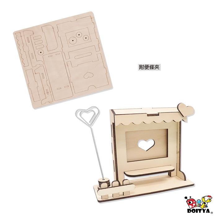 DIY材料包 立體木片 公車站相框便條夾 一入裝 木器 組合彩繪 組合木片 親子美勞-細節圖5