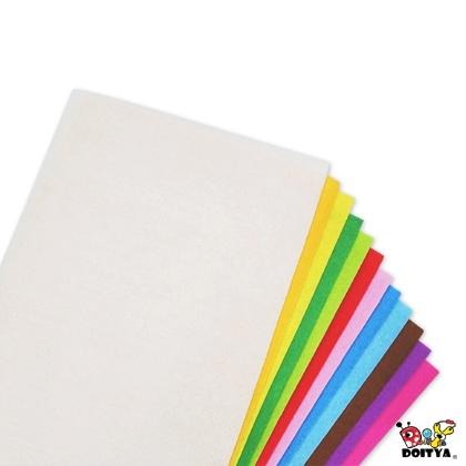 美勞材料 環保無毒 不織布材料 不織布布片 背膠 無背膠 A4 不織布 彩色不織布 一包12入 小公園手作-細節圖2