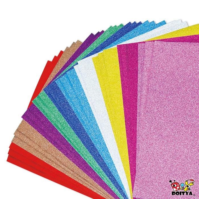 美勞工藝紙張 彩色金粉紙 8K 16K 10色 120g 閃光紙 美術紙 金蔥紙 裝飾紙 小公園手作-細節圖5