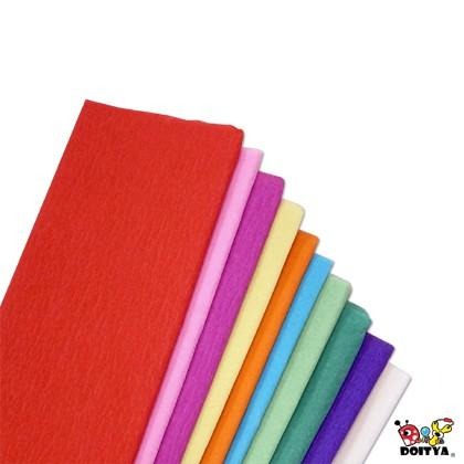 美勞工藝紙張 彩色皺紋紙 全張 紙花材料 一包10入 (尺寸較長 寄出時會對折) 小公園手作 美勞材料 美勞用紙 藝術紙-細節圖2