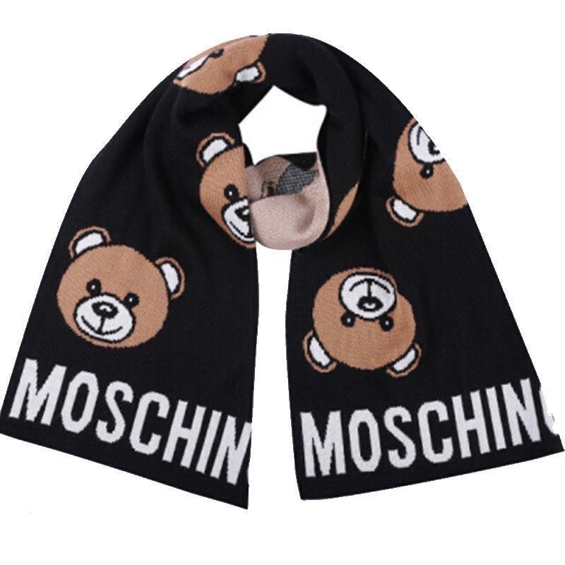 Moschino Q！泰迪熊圍巾🧣男女情侶款，針織保暖，舒適可愛曖心，送禮自用兩相宜🎄❤️-細節圖6
