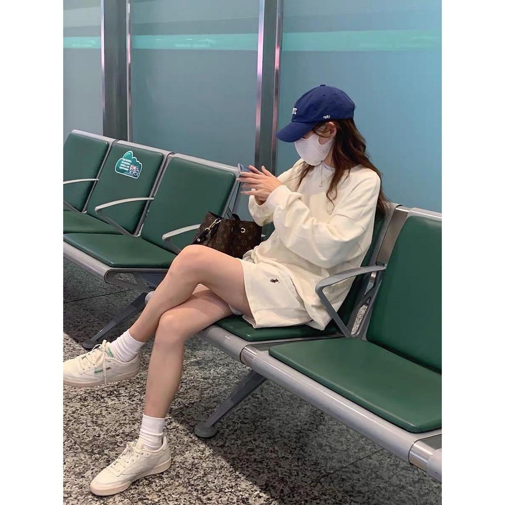 RL polo 經典款戰馬美式復古小馬標寬松長袖T 衛衣 休閒短褲 運動短褲 套裝 上衣，清爽有氣質-細節圖2