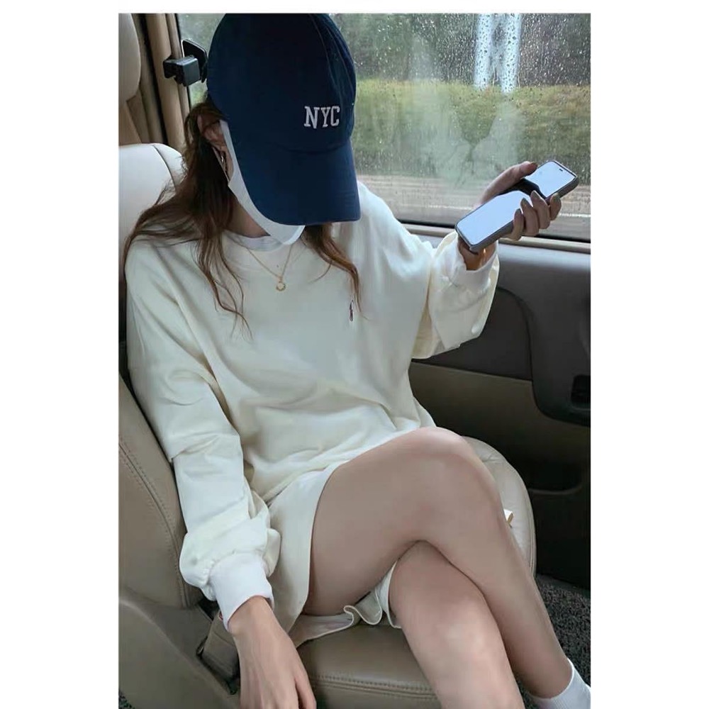 RL polo 經典款戰馬美式復古小馬標寬松長袖T 衛衣 休閒短褲 運動短褲 套裝 上衣，清爽有氣質-細節圖5