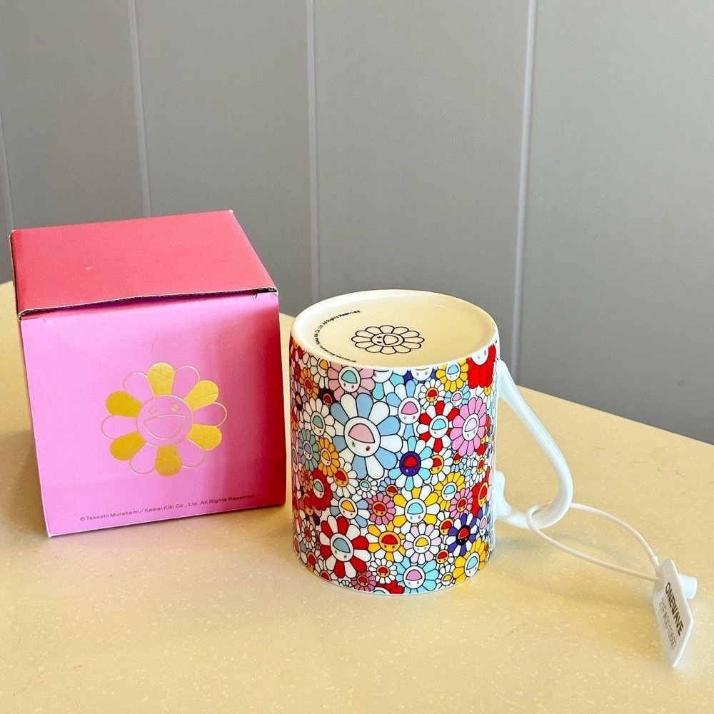 LV 村上隆 馬克杯 水杯 咖啡杯 太陽花開開心心 vip專櫃積分禮 高級又討喜的禮品 情人節 母親節 生日禮物 送禮自-細節圖2