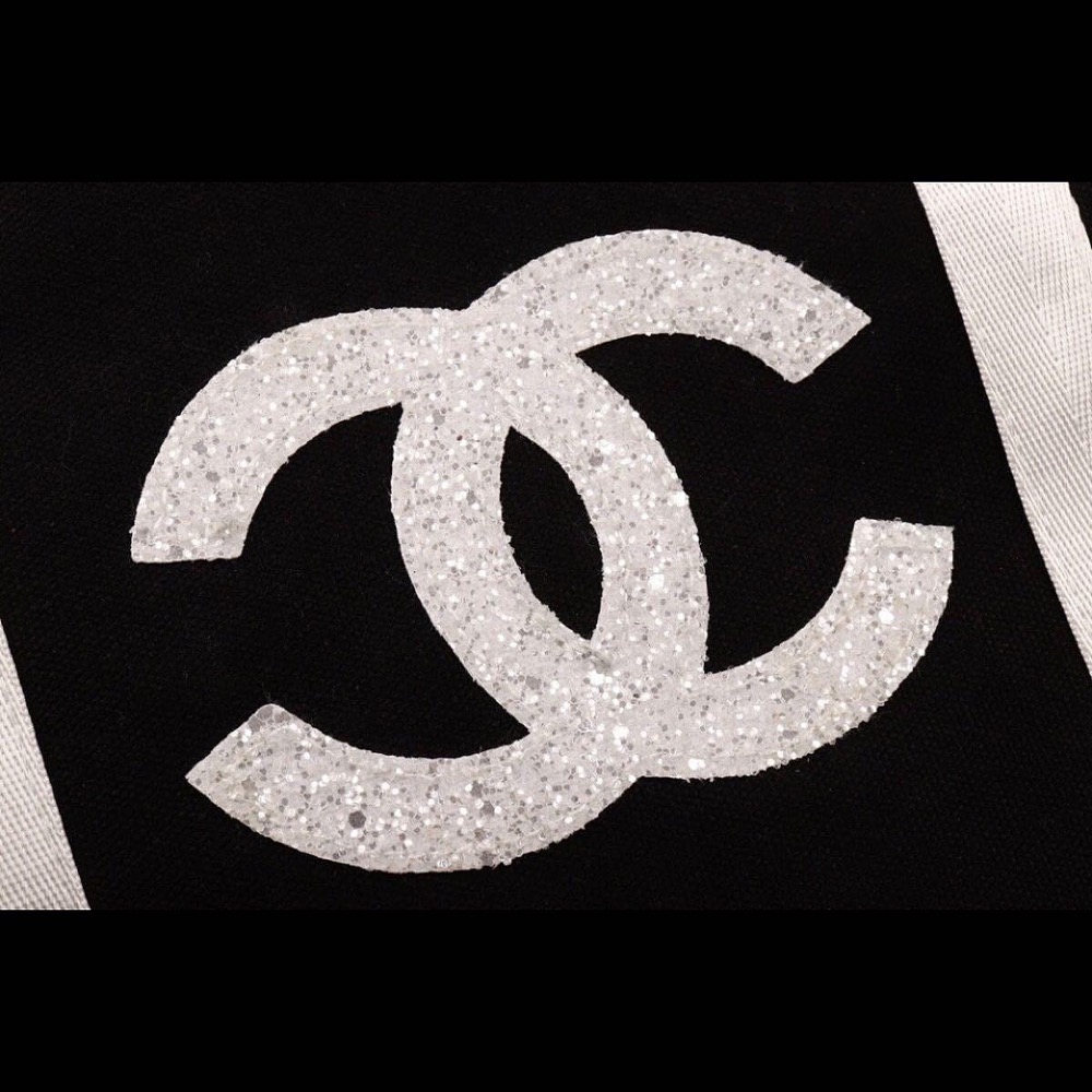 VIP限量積分贈品禮 Chanel 香奈兒 帆布包 托特包 肩背包 手提包 亮片大雙C環保購物袋 方便實用 好氣質 帆布-細節圖9
