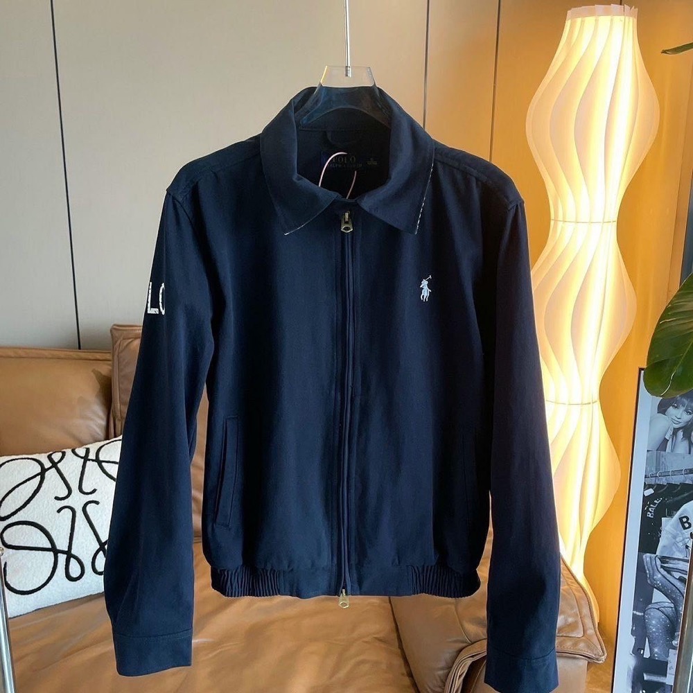 RL polo  戰馬刺繡拉鍊棒球外套 老外套 老幹部外套 夾克 美式復古簡約超級百搭有氣質 基本單品必入手👍 sml-細節圖3