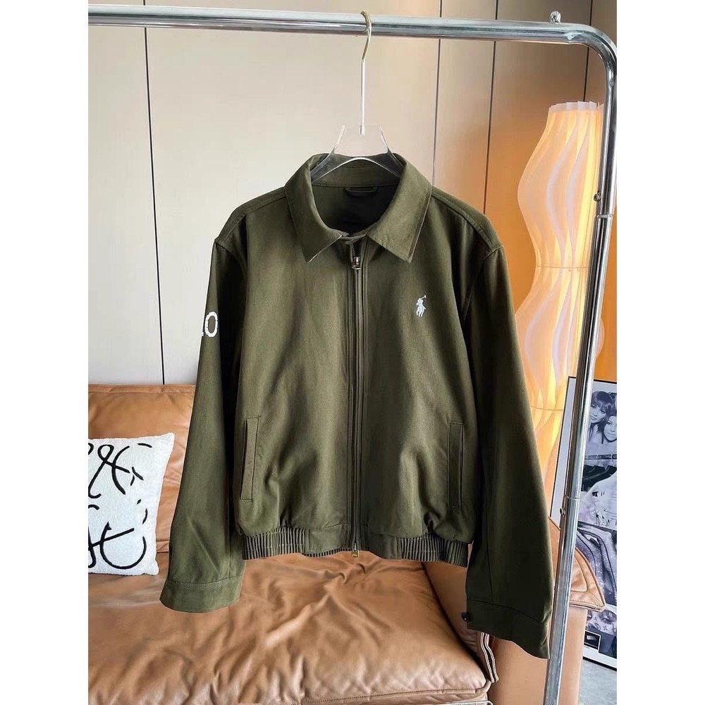 RL polo  戰馬刺繡拉鍊棒球外套 老外套 老幹部外套 夾克 美式復古簡約超級百搭有氣質 基本單品必入手👍 sml-細節圖9