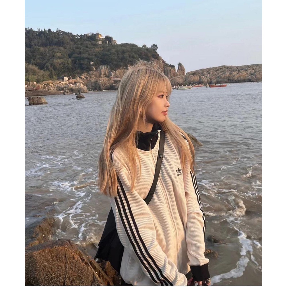 Adidas T恤 外套 T恤 polo衫 復古三葉草 華夫格拉鍊開襟衫 實穿百搭 私留 超級喜歡💕-細節圖3
