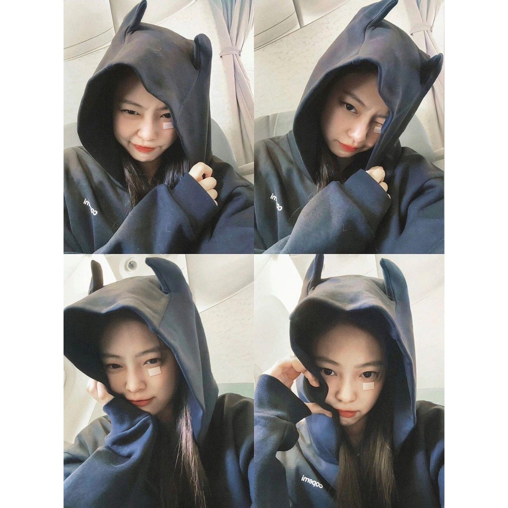 Jennie同款小惡魔連帽上衣 T恤 衛衣 休閒服 歐洲COPERNI 可鹽可甜 實穿百搭有氣質❤️-細節圖2