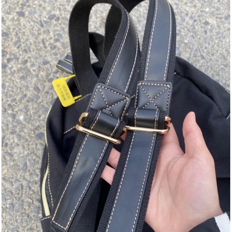 Vivienne Westwood 土星 後背包 雙肩包 帆布車縫線大容量 又潮又Q 好實用❤️男女同款 時尚休閒-細節圖6