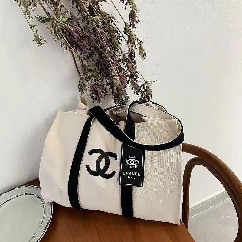 Chanel 香奈兒 VIP限量贈品禮 帆布包 托特包 肩背包 手提包 大雙C環保購物袋 VIP限量贈品禮 方便實用 好-細節圖2