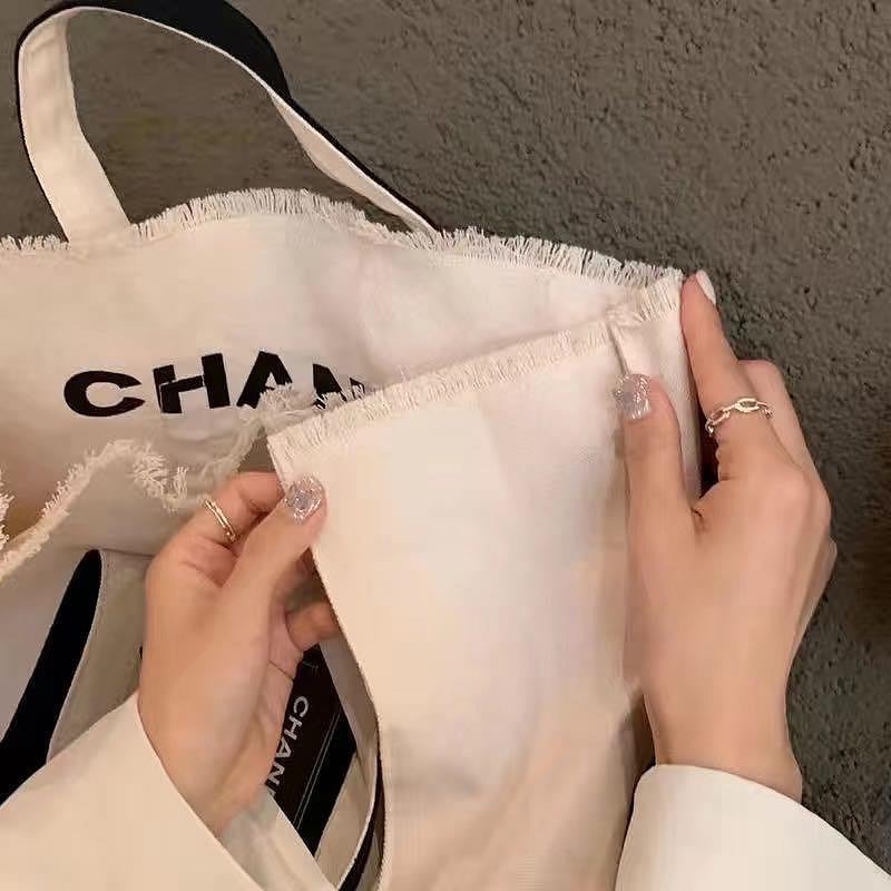 Chanel 香奈兒 VIP限量贈品禮 帆布包 托特包 肩背包 手提包 大雙C環保購物袋 VIP限量贈品禮 方便實用 好-細節圖6