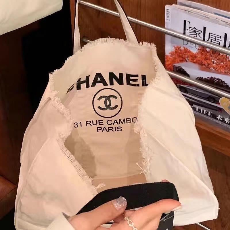 Chanel 香奈兒 VIP限量贈品禮 帆布包 托特包 肩背包 手提包 大雙C環保購物袋 VIP限量贈品禮 方便實用 好-細節圖7
