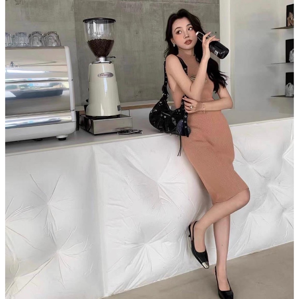 Jisoo系列DIESEL 洋裝 連身裙 連衣裙 法式修身顯瘦 裙子新款性感小小鏤空 舒服好穿剛剛好的性感❤️-細節圖7