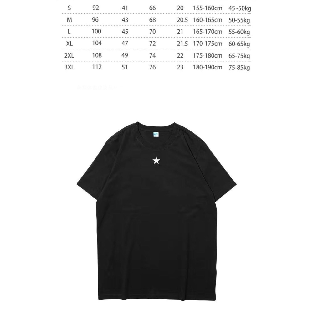 blackpink樸彩英ROSE同款T恤 純棉舒服舒適 清新好氣質 愛心及星星🌸-細節圖5