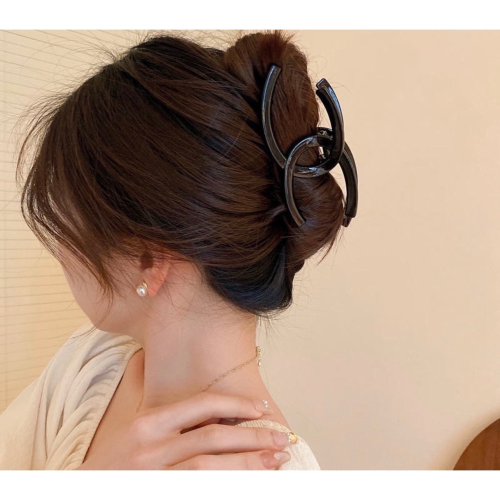 Chanel 香奈兒 VIP贈品 經典大雙c髮夾 鯊魚夾 抓夾 髮飾 顏色太美太Q ❤️馬尾夾 後腦勺夾-細節圖5