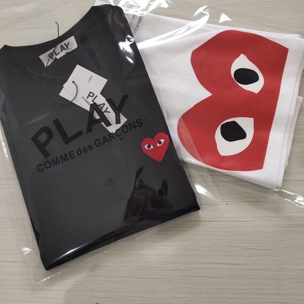 PLAY 潮牌 川久保玲 T恤 別緻上下大小經典愛心上衣 四季百搭❤️情侶款男女同款-細節圖5