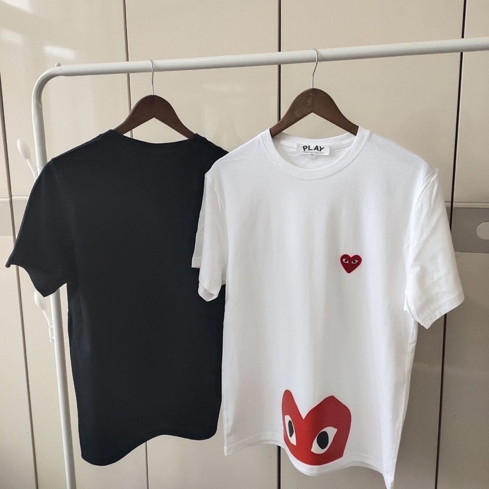 PLAY 潮牌 川久保玲 T恤 別緻上下大小經典愛心上衣 四季百搭❤️情侶款男女同款-細節圖6