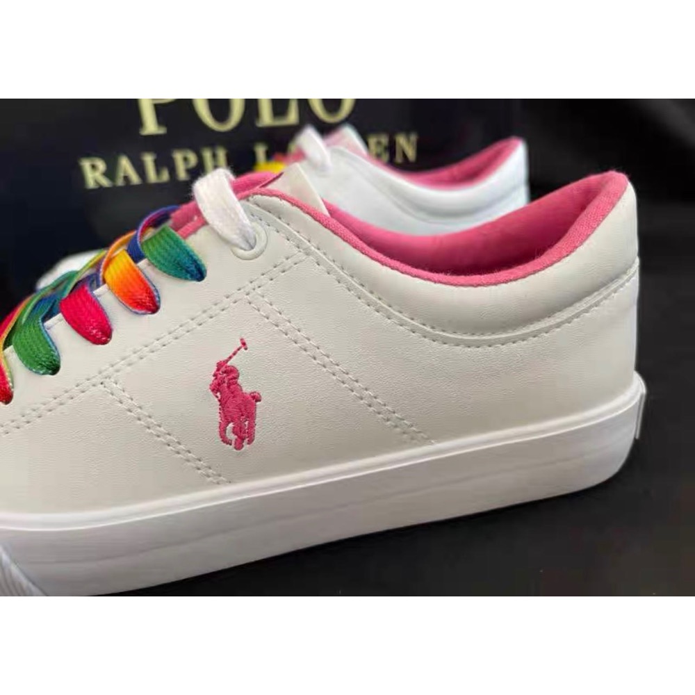 🇺🇸RL polo 步鞋 休閒鞋 運動鞋 甜心彩虹 白板鞋 方便鞋 帆布鞋 英倫學院防撞 文藝氣質 小白鞋 休閒文藝。-細節圖3